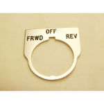 Rees 09014-041 Blank Legend Plate, Clear, FORWARD OFF REVERSE (0)