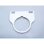 Rees 09017-036 Blank Legend Plate, Clear, JOG RUN (0)