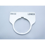Rees 09017-037 Blank Legend Plate, Clear, RAISE LOWER (0)