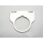 Rees 09017-038 Blank Legend Plate, Clear, SLOW FAST (0)