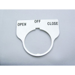Rees 09014-040 Blank Legend Plate, Clear, OPEN OFF CLOSE (0)
