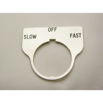 Rees 09014-047 Blank Legend Plate, Clear, SLOW OFF FAST (0)
