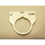 Rees 09014-048 Blank Legend Plate, Clear, UP OFF DOWN (0)