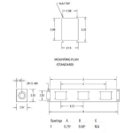 Rees 02765-100 Enclosure - 1 Hole, Yellow (1)
