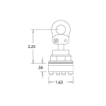 Rees 40050-500 30.5" Mushroom and Rope Pull Operator, Zinc (2)