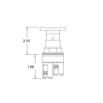 Rees 40102-202 30.5" Mushroom and Rope Pull Operator, Maintained, Red (2)