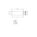 Rees 01326-001 1.25" Cylindrical Push Button, Black (1)