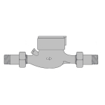 Seametrics MJNR-100 MJN-Series 1" NSF Bronze Body Pulse Meter w/ Reed Switch Dry Contact (1)