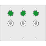 Signal-Tech 11786 TG222 SPST/120VAC 3 Gang Switch (3-SPST) (0)