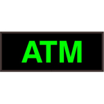 Signal-Tech 25924 PHX718G-125/120-277VAC ATM Outdoor Blank-out LED Backlit Sign (0)