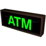 Signal-Tech 25924 PHX718G-125/120-277VAC ATM Outdoor Blank-out LED Backlit Sign (1)