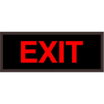 Signal-Tech 25927 PHX718R-190/120-277VAC EXIT Outdoor Blank-out LED Backlit Sign (0)