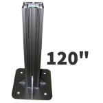 Signal-Tech 28590 P4X4D120B 120" Decorative 4x4 Post with 12" x 12" Base Plate (1)