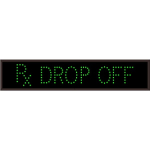 Signal-Tech 28740 TCL734G-E389/120-277VAC RX DROP OFF Outdoor Blank-out LED Direct-view Sign (0)