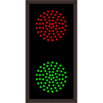 Signal-Tech 30126 TCL147RG-225/12-24VDC Indicator Dots, Double, Vertical, 4 in dia, Red - Green Outdoor Blank-out LED Direct-view Sign (0)