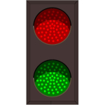 Signal-Tech 30128 TCL147RG-225H/12-24VDC Indicator Dots, Double with Hoods, Vertical, 4 in dia, Red - Green Outdoor Blank-out LED Direct-view Sign (0)