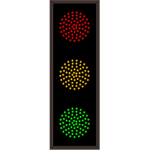 Signal-Tech 31380 TCL217RAG-226/120-277VAC Indicator Dots, Triple, Vertical, 4 in dia, Red - Amber - Green Outdoor Blank-out LED Direct-view Sign (0)