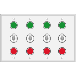 Signal-Tech 38037 FG3333 SPDT/24VDC 4 Gang Switch (4-SPDT) (0)
