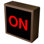 Signal-Tech 38691 SBL77R-E376/120-277VAC ON Indoor Blank-out LED Backlit Sign (1)