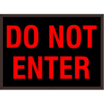 Signal-Tech 38774 SBL811R-130/120-277VAC DO NOT ENTER Indoor Blank-out LED Backlit Sign (0)