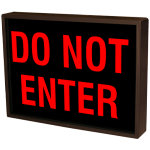 Signal-Tech 38774 SBL811R-130/120-277VAC DO NOT ENTER Indoor Blank-out LED Backlit Sign (1)