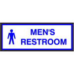 Signal-Tech 38874 SBLF718W-K555B/120-277VAC MEN'S RESTROOM w/ Man Symbol Indoor LED Backlit Sign (0)