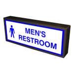 Signal-Tech 38874 SBLF718W-K555B/120-277VAC MEN'S RESTROOM w/ Man Symbol Indoor LED Backlit Sign (1)