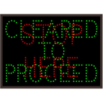 Signal-Tech 39180 TCL1622RG-K044/120-277VAC STOP HERE | CLEARED TO PROCEED Outdoor Blank-out LED Direct-view Sign (0)
