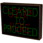 Signal-Tech 39180 TCL1622RG-K044/120-277VAC STOP HERE | CLEARED TO PROCEED Outdoor Blank-out LED Direct-view Sign (1)