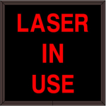 Signal-Tech 41613 SBL77R-193/12-24VDC LASER IN USE Indoor Blank-out LED Backlit Sign (0)