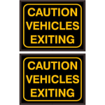 Signal-Tech 42969 PHX1418DAA-171/12-24VDC CAUTION VEHICLES EXITING w/Border | CAUTION VEHICLES EXITING w/Border Outdoor Blank-out LED Backlit Sign (0)