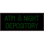 Signal-Tech 5232 TCL1434G-575/120-277VAC ATM & NIGHT DEPOSITORY Outdoor Blank-out LED Direct-view Sign (0)