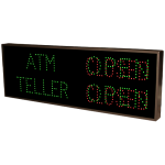 Signal-Tech 5385 TCL1442GGRGGR-300/120-277VAC ATM | TELLER | OPEN | CLOSED | OPEN | CLOSED Outdoor Blank-out LED Direct-view Sign (1)