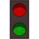 Signal-Tech 5439 TCL147RG-225H/120-277VAC Indicator Dot, Double with Hoods, vertical, 4 in dia, Red - Green Outdoor Blank-out LED Direct-view Sign (0)