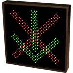 Signal-Tech 5494 TCL1818RG-175TS/120-277VAC X | Down Arrow Outdoor Blank-out LED Direct-view Sign (1)