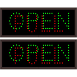 Signal-Tech 5856 TCL718DGRGR-220/120-277VAC OPEN | FULL | OPEN | FULL Outdoor Blank-out LED Direct-view Sign (0)