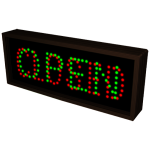 Signal-Tech 5887 TCL718GR-100/120-277VAC OPEN | CLOSED Outdoor Blank-out LED Direct-view Sign (1)