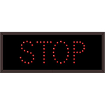 Signal-Tech 5918 TCL718R-196/120-277VAC STOP Outdoor Blank-out LED Direct-view Sign (0)