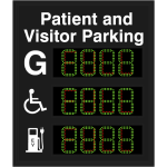 Signal-Tech 59943 S-SA4740GR-03-P277/120-277VAC Smart Sign Patient and Visitor Parking G Handicap Symbol EV Symbol (1)