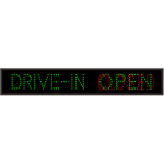 Signal-Tech 6212 TCL742GGR-230/120-277VAC DRIVE-IN | OPEN | CLOSED Outdoor Blank-out LED Direct-view Sign (0)
