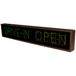 Signal-Tech 6212 TCL742GGR-230/120-277VAC DRIVE-IN | OPEN | CLOSED Outdoor Blank-out LED Direct-view Sign (1)