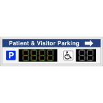 Signal-Tech 64714 S-SA1967GRW-Q703/120-277VAC Smart Sign Patient & Visitor Parking w/ Right Arrow Parking P ADA Symbol | 4-Digit Seven Segment w/ FULL (0)