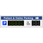 Signal-Tech 64714 S-SA1967GRW-Q703/120-277VAC Smart Sign Patient & Visitor Parking w/ Right Arrow Parking P ADA Symbol | 4-Digit Seven Segment w/ FULL (1)