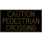 Signal-Tech 7725 TCL1426A-B244/120-277VAC CAUTION PEDESTRIAN CROSSING Outdoor Blank-out LED Direct-view Sign (0)