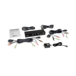 Tripp-Lite B004-2DUA2-K DVI KVM Switch 2-Port Dual Monitor, TAA, GSA with Audio and USB 2.0 Hub, Cables included (7)