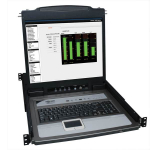 Tripp-Lite B020-U08-19-K NetDirector 8-Port 1U Rack-Mount Console KVM Switch with 19-in. LCD + 8 PS2/USB Combo Cables TAA (0)