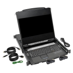 Tripp-Lite B030-008-17-IP NetDirector 8-Port 1U Rack-Mount Console HDMI KVM Switch with 17 in. LCD and IP Remote Access, Dual Rail (4)