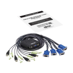 Tripp-Lite B032-VUA4 4-Port VGA KVM Switch with Built-In VGA, USB and 3.5 mm Audio Cables (11)