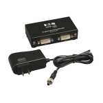 Tripp-Lite B116-002A 2-Port DVI Splitter with Audio and Signal Booster Single-Link 1920x1200 at 60Hz/1080p (DVI F/2xF) TAA (2)