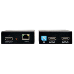 Tripp-Lite B126-2A1 1 x 2 HDMI over Cat5/6 Extender Kit, Box-Style Transmitter/Receiver for Video/Audio, Up to 150 ft. (45 m), TAA (1)